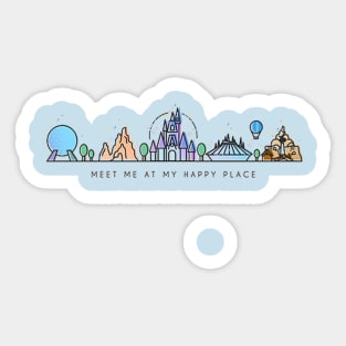 Meet Me at my Happy Place Sticker